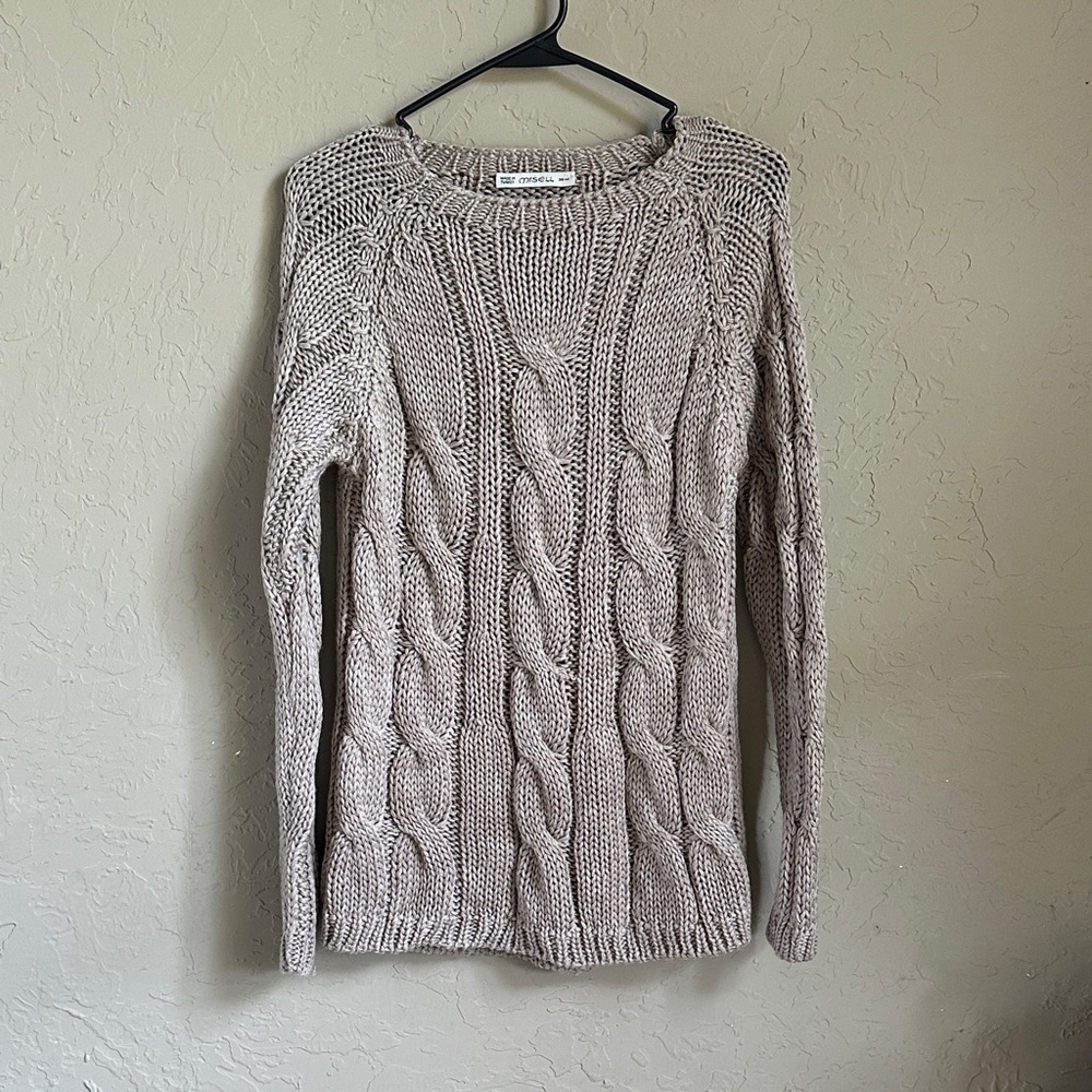 Misell brown knit wool blend sweater top size medium‎ soft material